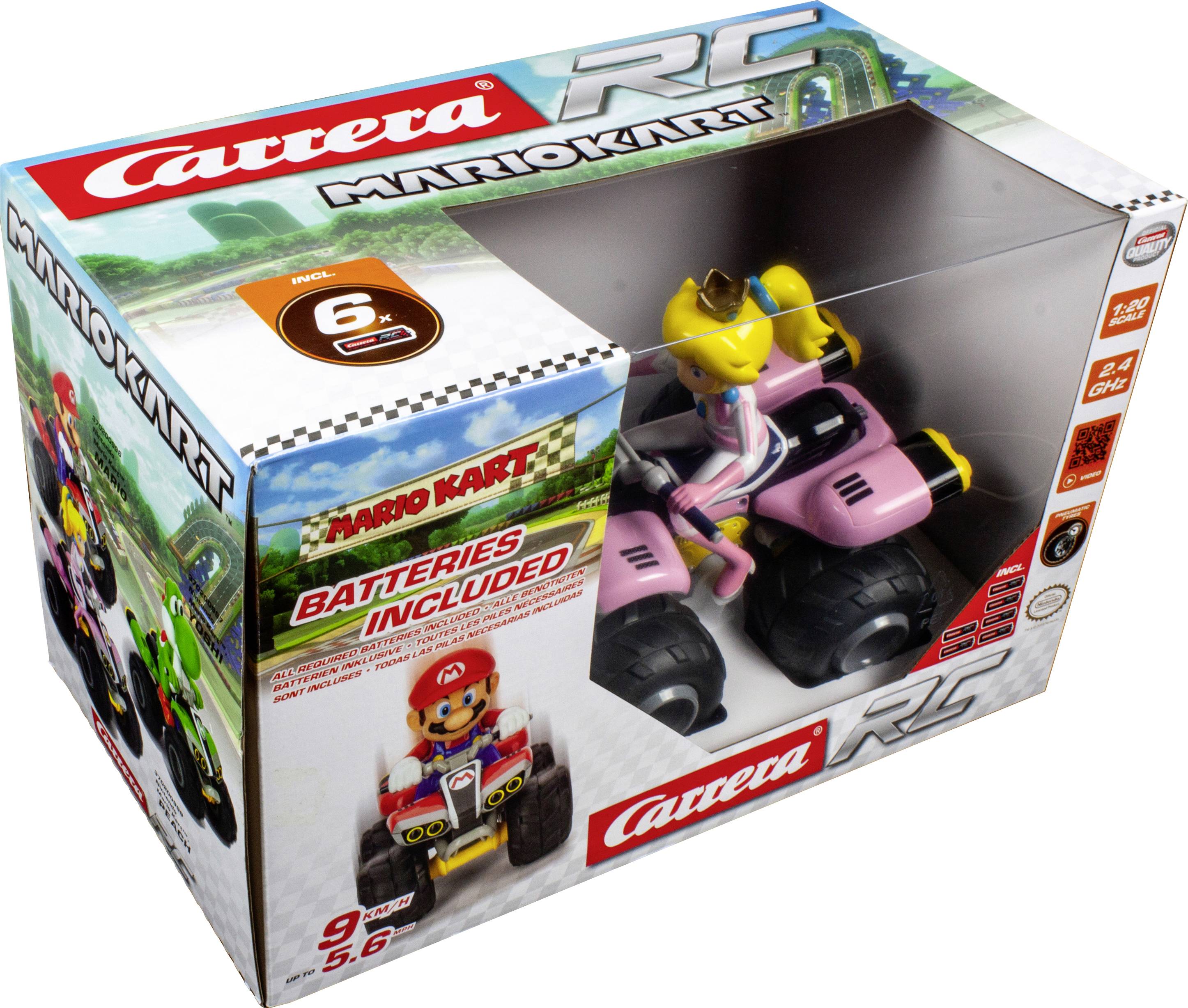Carrera 370200999X Mario Kart - Peach Quad 1:20 RC Einsteiger Modellauto