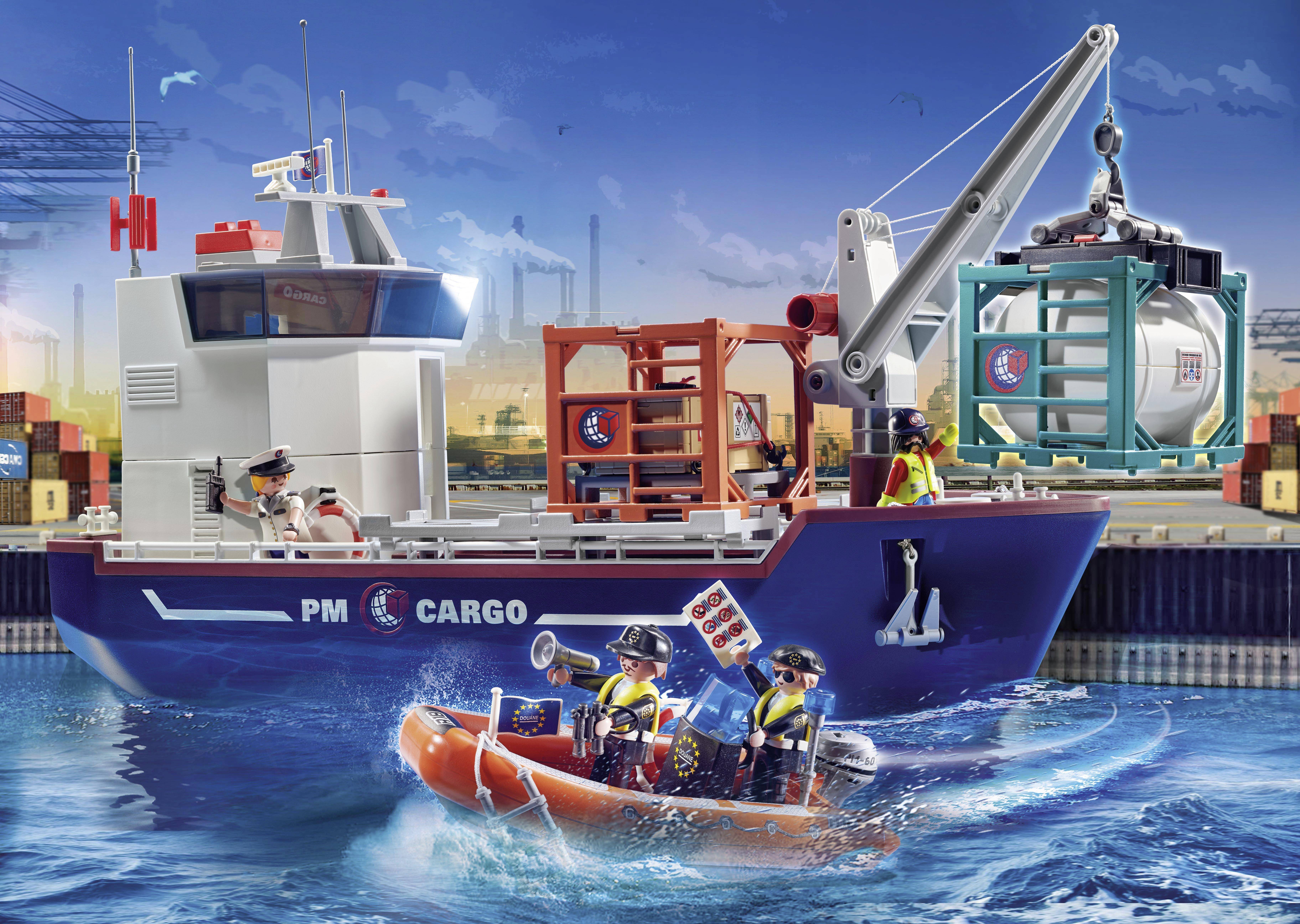 Playmobil® City Action Großes Containerschiff mit Zollboot 70769