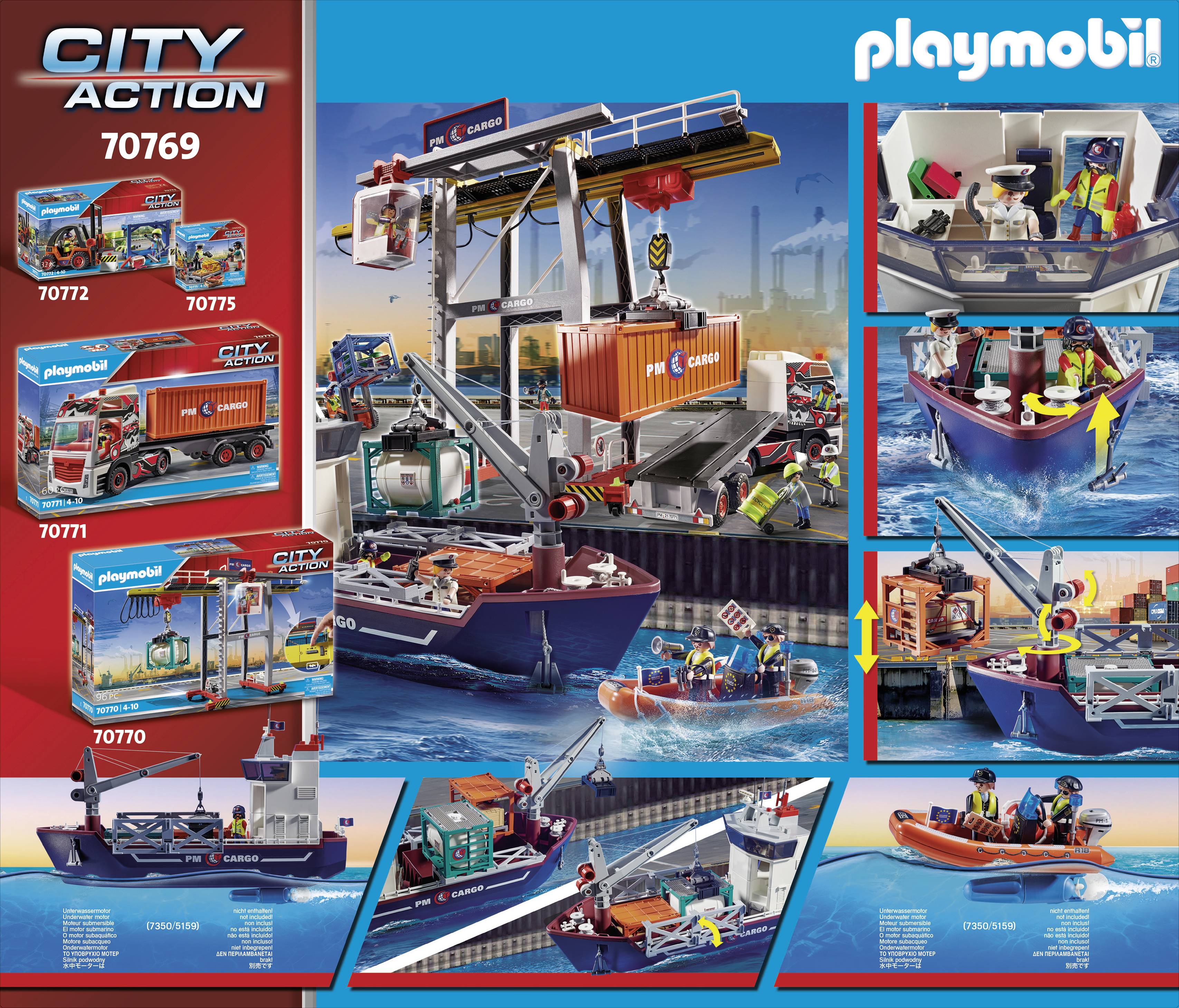 Playmobil® City Action Großes Containerschiff mit Zollboot 70769