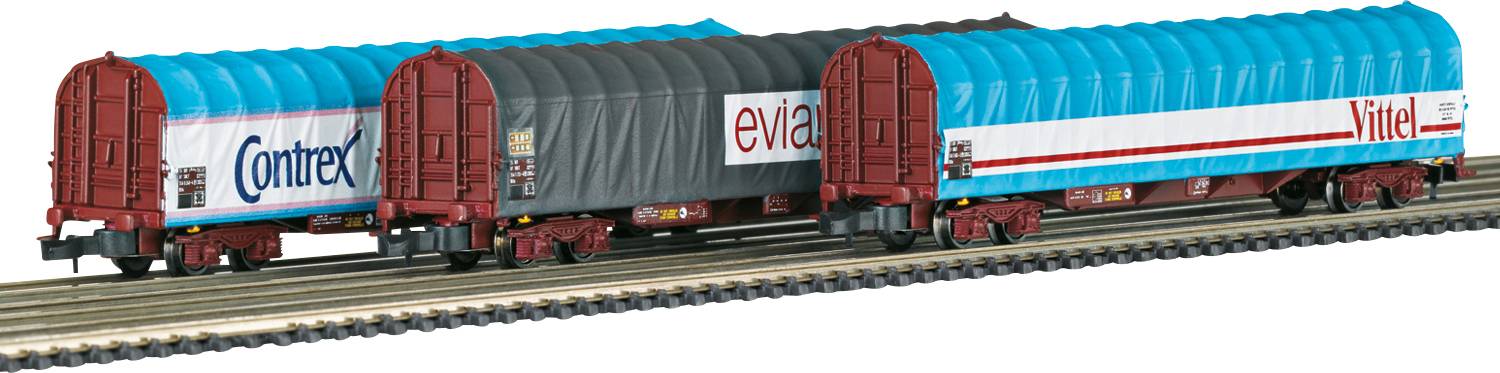 Märklin 082427 Schiebeplanenwagen Rils der SNCF, 3er-Set