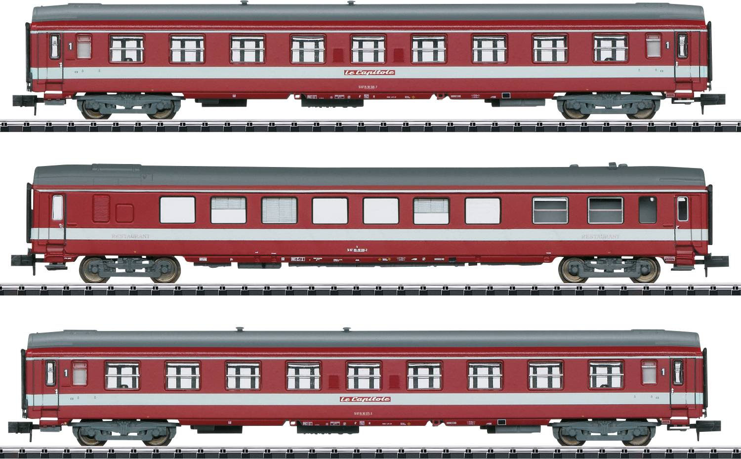 MiniTrix T18218 Schnellzugwagen 3er-Set "Le Capitole" der SNCF