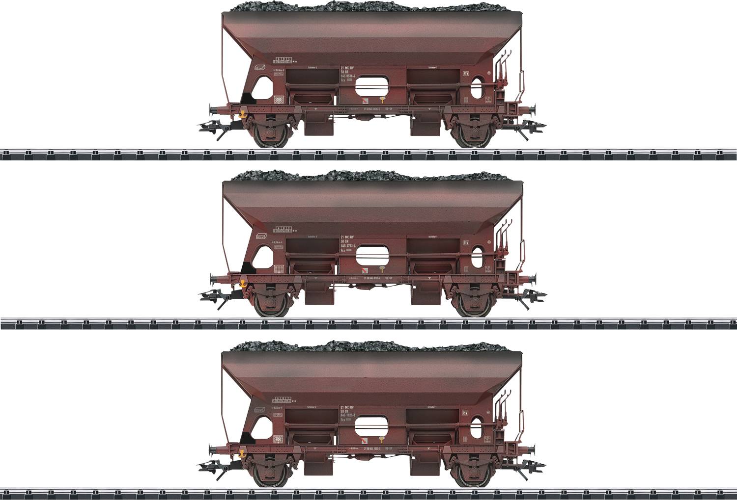 TRIX H0 T24123 Selbstentladewagen 3er-Set Bauart Fcs der DR