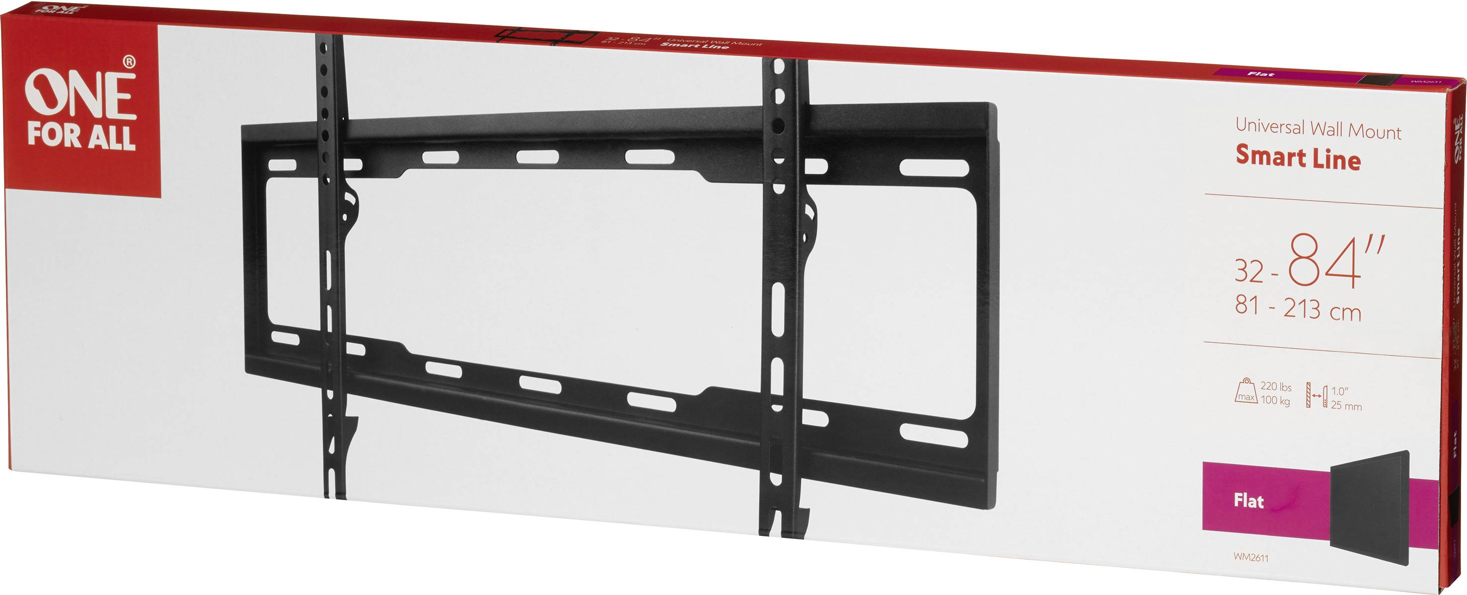 One For All WM 2611 TV-Wandhalterung 81,3 cm (32") - 213,4 cm (84") Starr