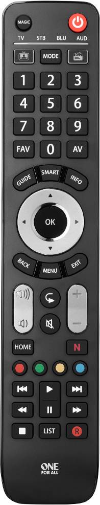 One For All URC 7145 Universal Fernbedienung Schwarz