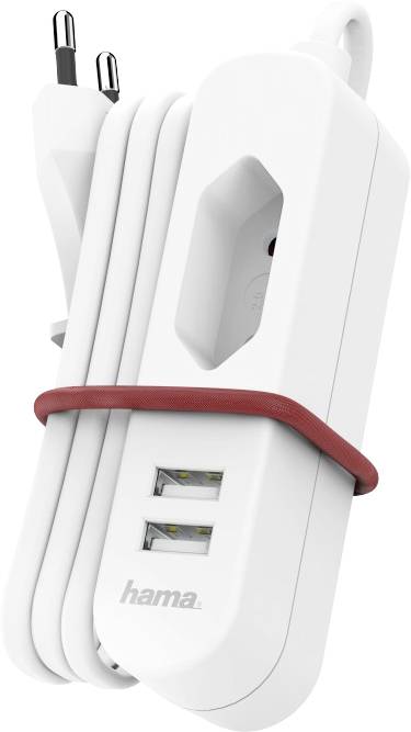 Hama 00133751 Steckdosenleiste ohne Schalter Weiß Eurostecker 1 St.