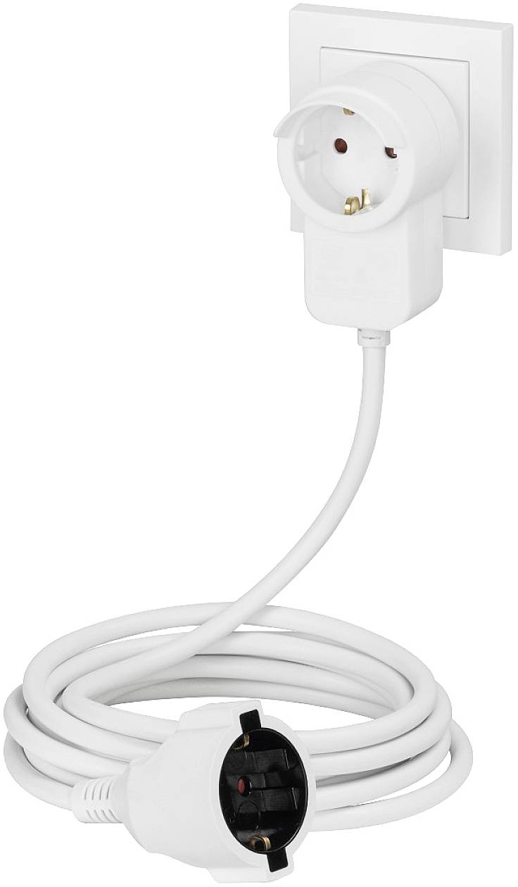 Hama 00133801 Strom Verlängerungskabel Weiß 3.00m H05VV-F 3G 1,5mm²