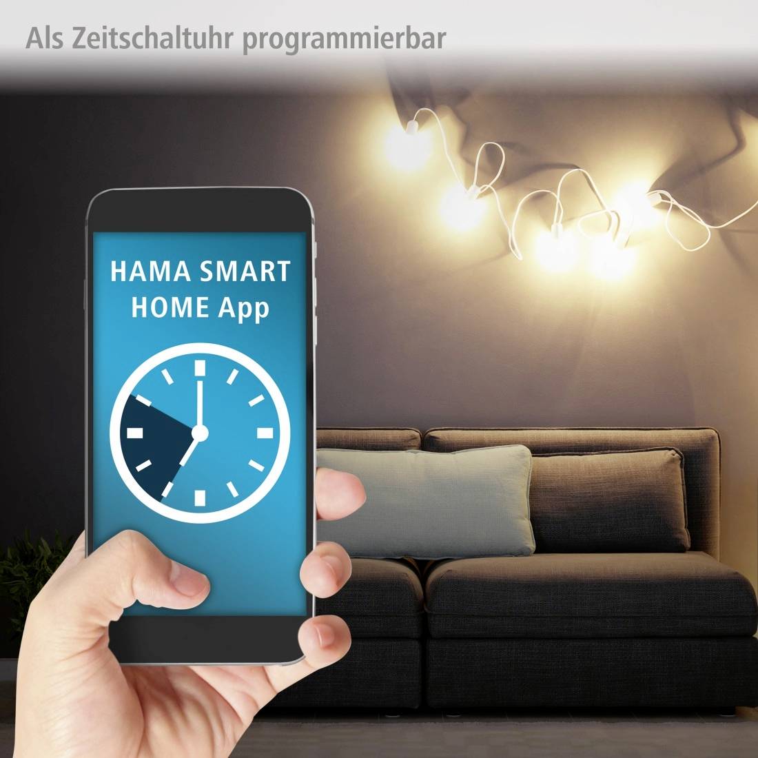 hama 00176573 WLAN-Steckdose "Mini", per Sprache/App steuern, zum Nachrüsten, 3.680W, 16A