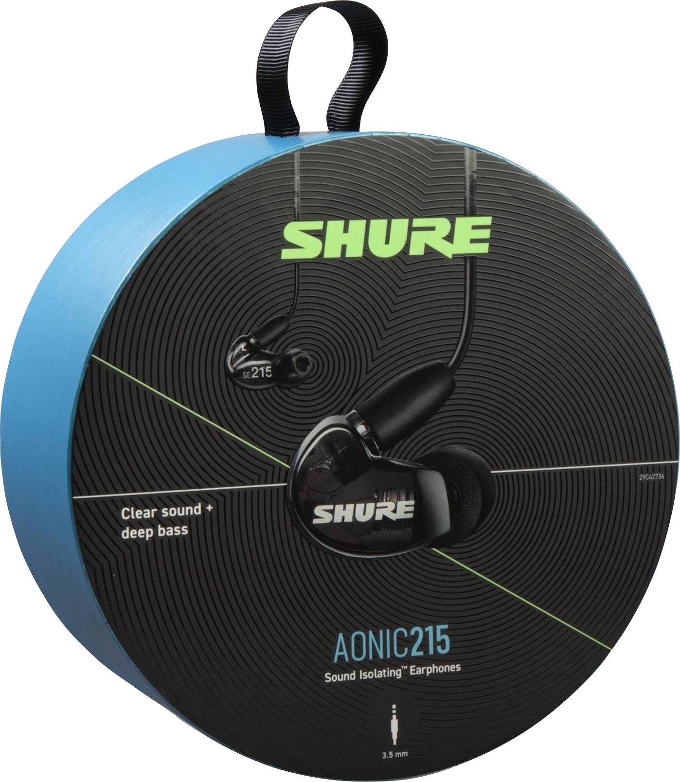 Shure AONIC 215 UNI In Ear Kopfhörer kabelgebunden Schwarz