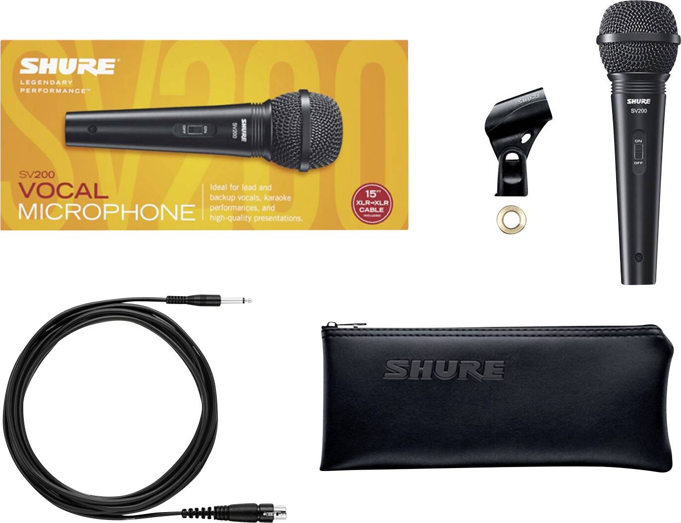 Shure SV200-A Gesangs-Mikrofon Übertragungsart (Details):Kabelgebunden
