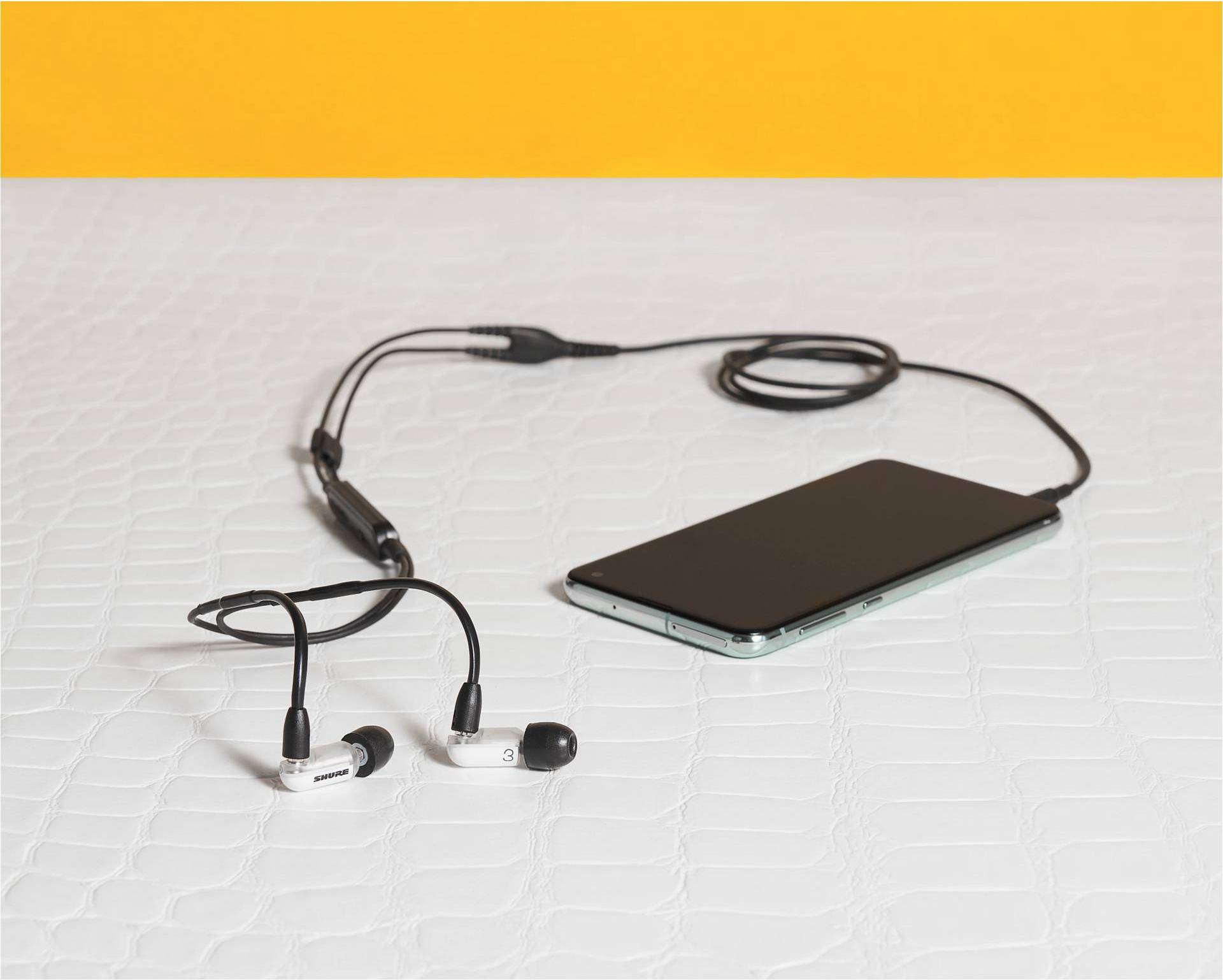 Shure AONIC 3 In Ear Kopfhörer kabelgebunden Weiß