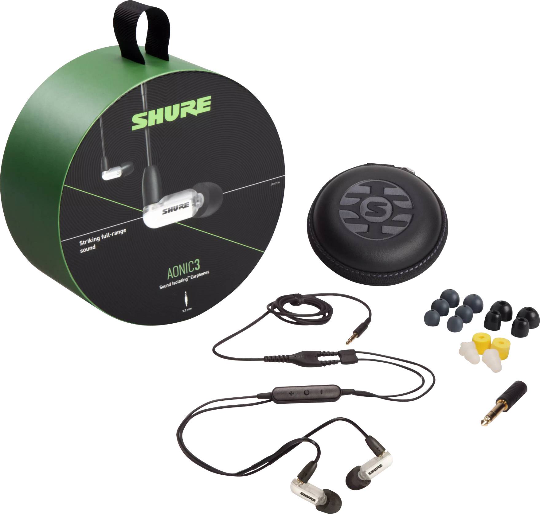 Shure AONIC 3 In Ear Kopfhörer kabelgebunden Weiß