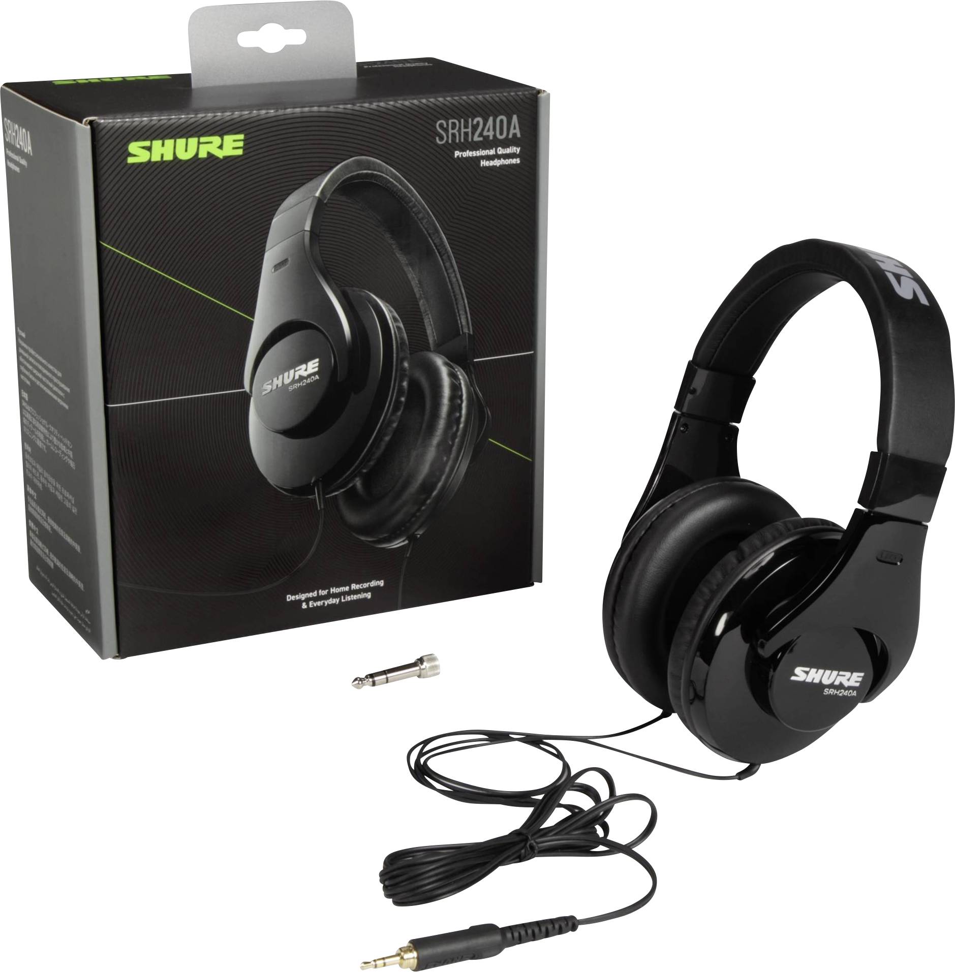 Shure SRH240A-BK-EFS Over Ear Kopfhörer kabelgebunden Schwarz