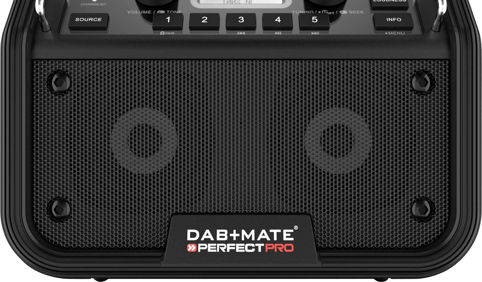 PerfectPro DABMATE Baustellenradio DAB+, UKW Bluetooth®, AUX, DAB+, UKW, USB Akku-Ladefunktion, Spo