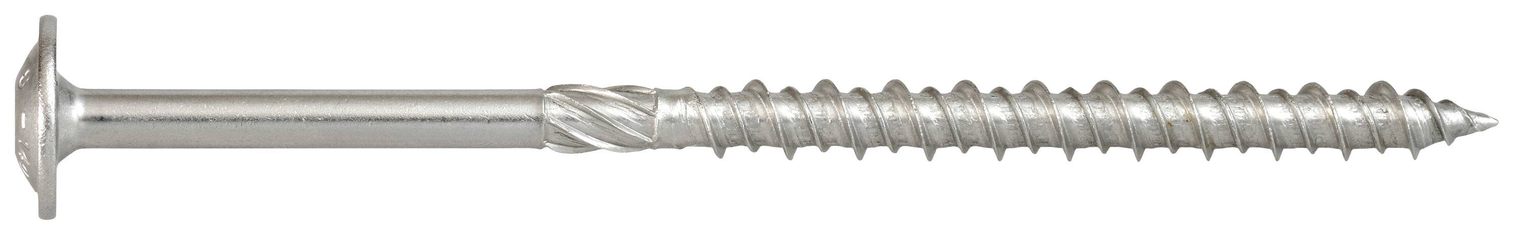 Metallschraube mit Torx-Kopf, Längsrillen am Schaft und Spitze. Geeignet für Holz- oder Metallverbindungen.