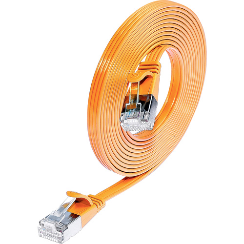 Wirewin 9120064012052 RJ45 Netzwerkkabel, Patchkabel CAT 6a U/FTP 0.25m Orange 1St.