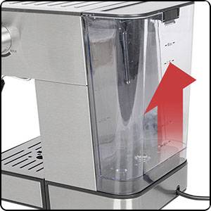 Profi Cook PC-ES 1209 Espressomaschine mit Siebträger Edelstahl 850W