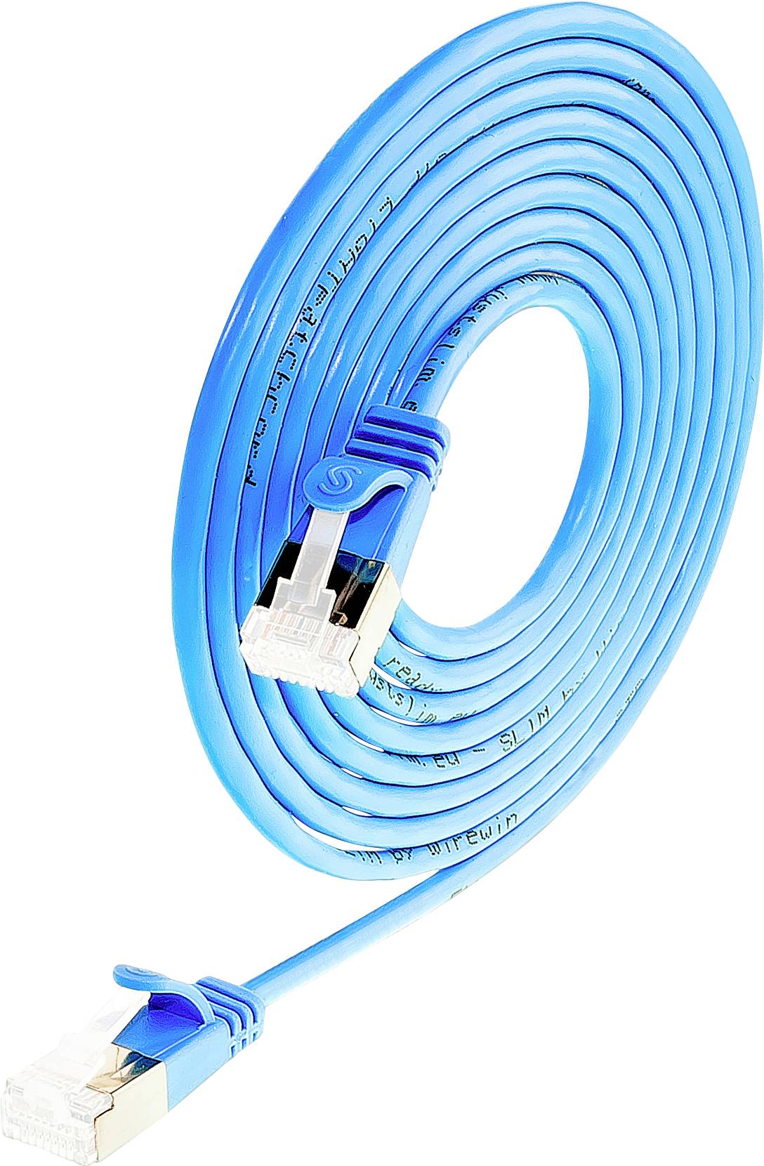 Wirewin 9120042360281 RJ45 Netzwerkkabel, Patchkabel CAT 6a S/STP 0.50 m Blau 1 St.