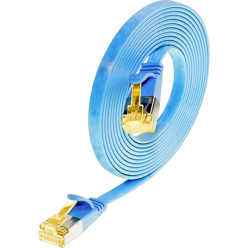 Wirewin 9120042360120 RJ45 Netzwerkkabel, Patchkabel CAT 6a U/FTP 0.25 m Blau 1 St.