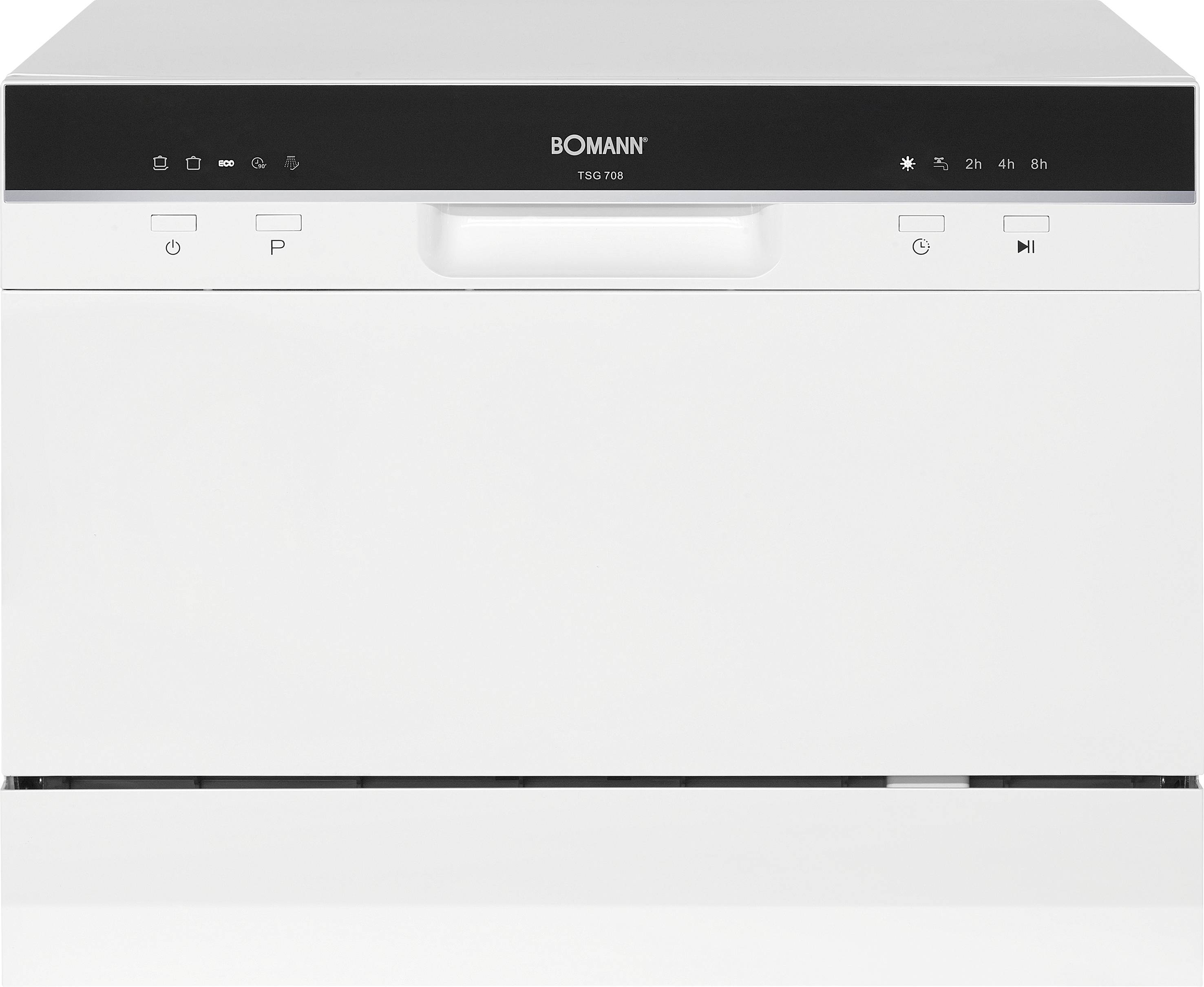 Bomann TSG 7404 Tisch-Geschirrspüler 550 mm EEK: F (A - G) Frontlader Weiß