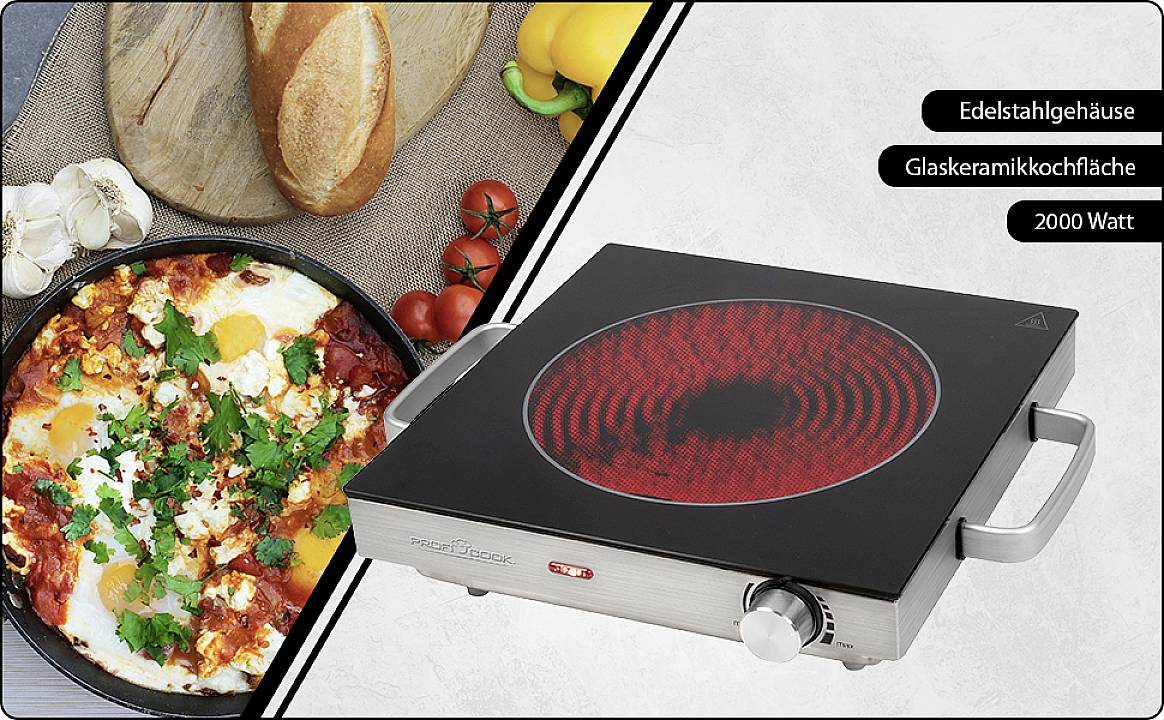 PROFI COOK Einzelkochplatte PC-EKP 1210 inox