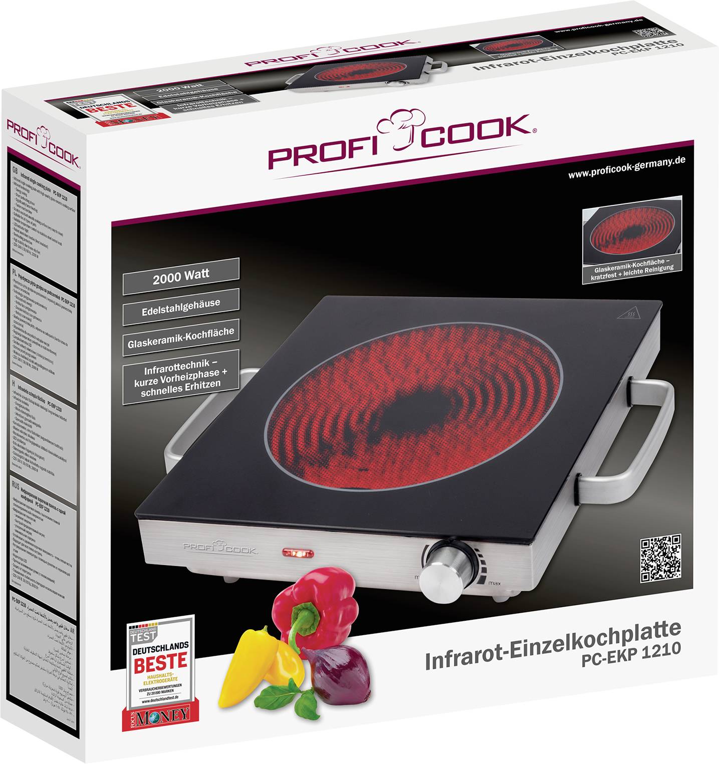 PROFI COOK Einzelkochplatte PC-EKP 1210 inox