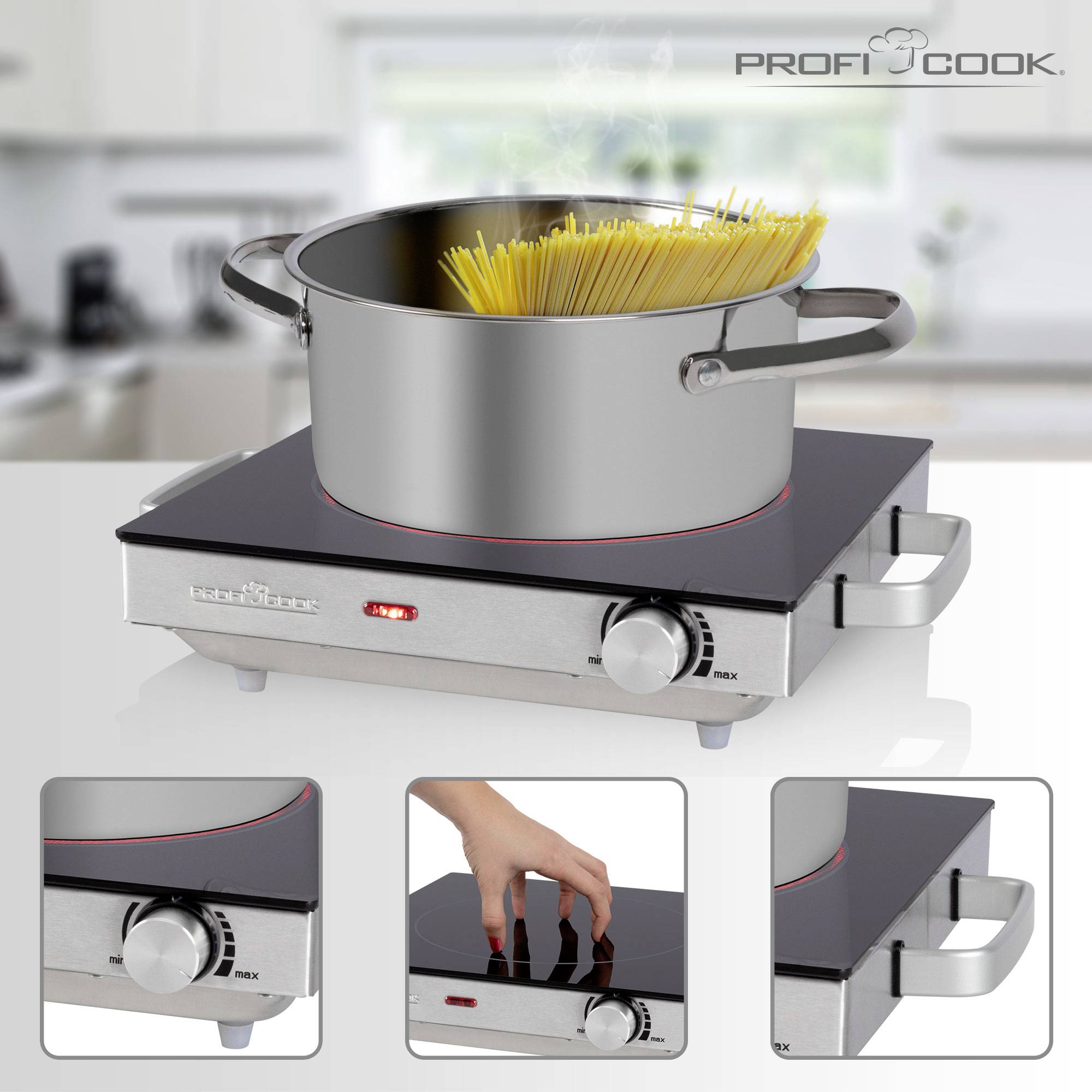 PROFI COOK Einzelkochplatte PC-EKP 1210 inox