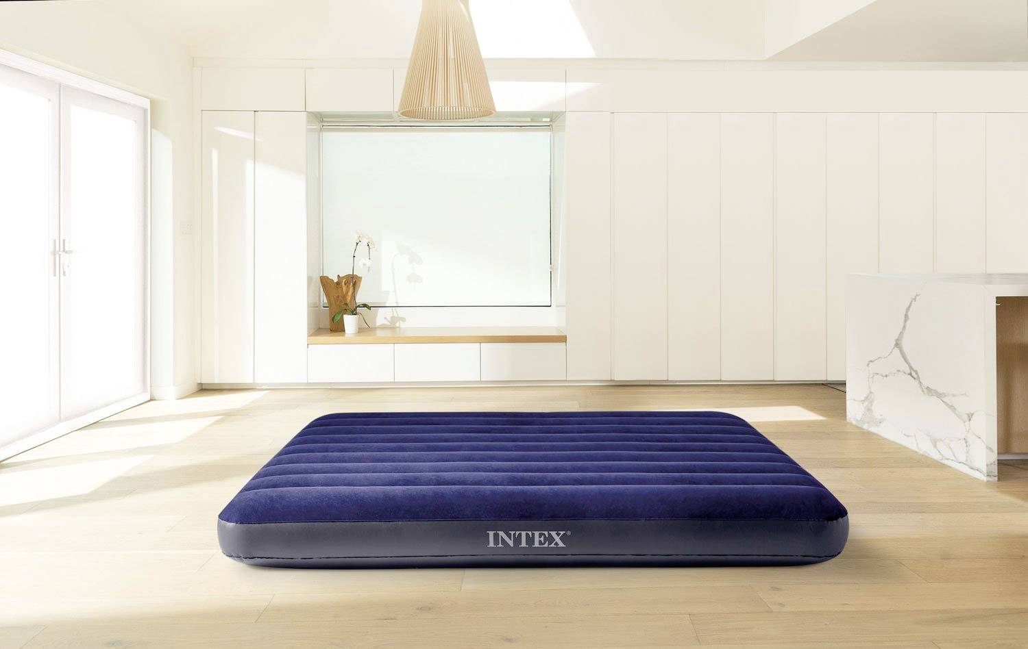 Intex 64758 DuraBeam Classic Luftbett (L x B x H) 191 x 137 x 25cm Blau