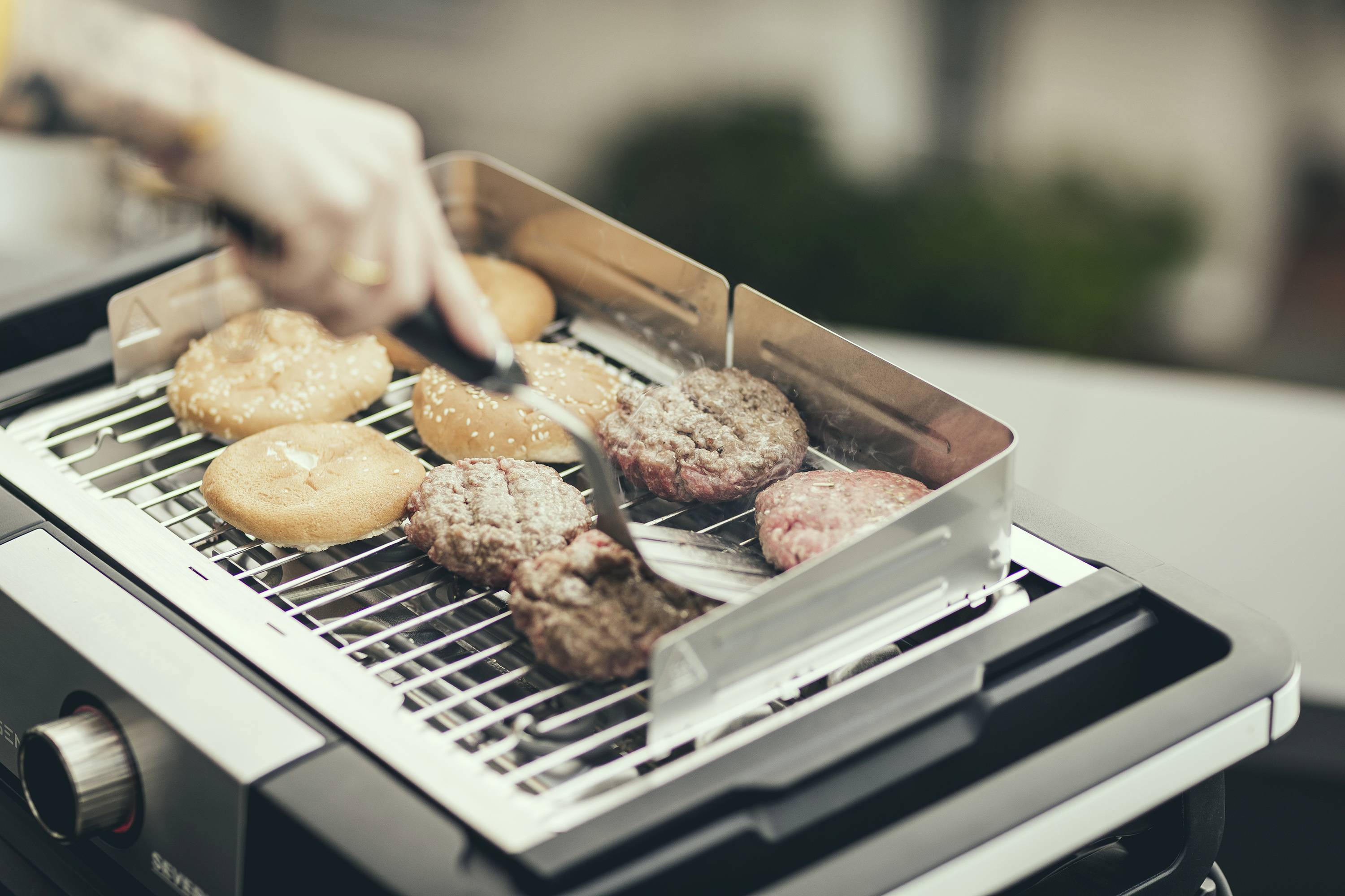 Severin 8118 Elektro Grill 2 Grillzonen Schwarz, Silber