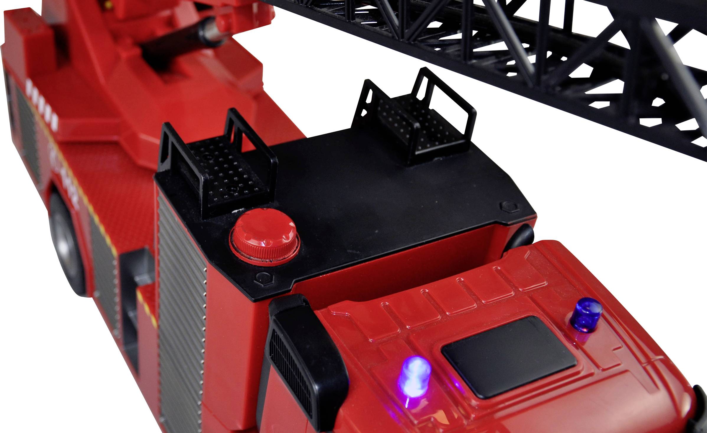 Amewi 22502 Mercedes-Benz Feuerwehr-Drehleiterfahrzeug - Lizenzfahrzeug 1:18 RC Modell-LKW 100% RtR inkl. Akku und Ladekabel