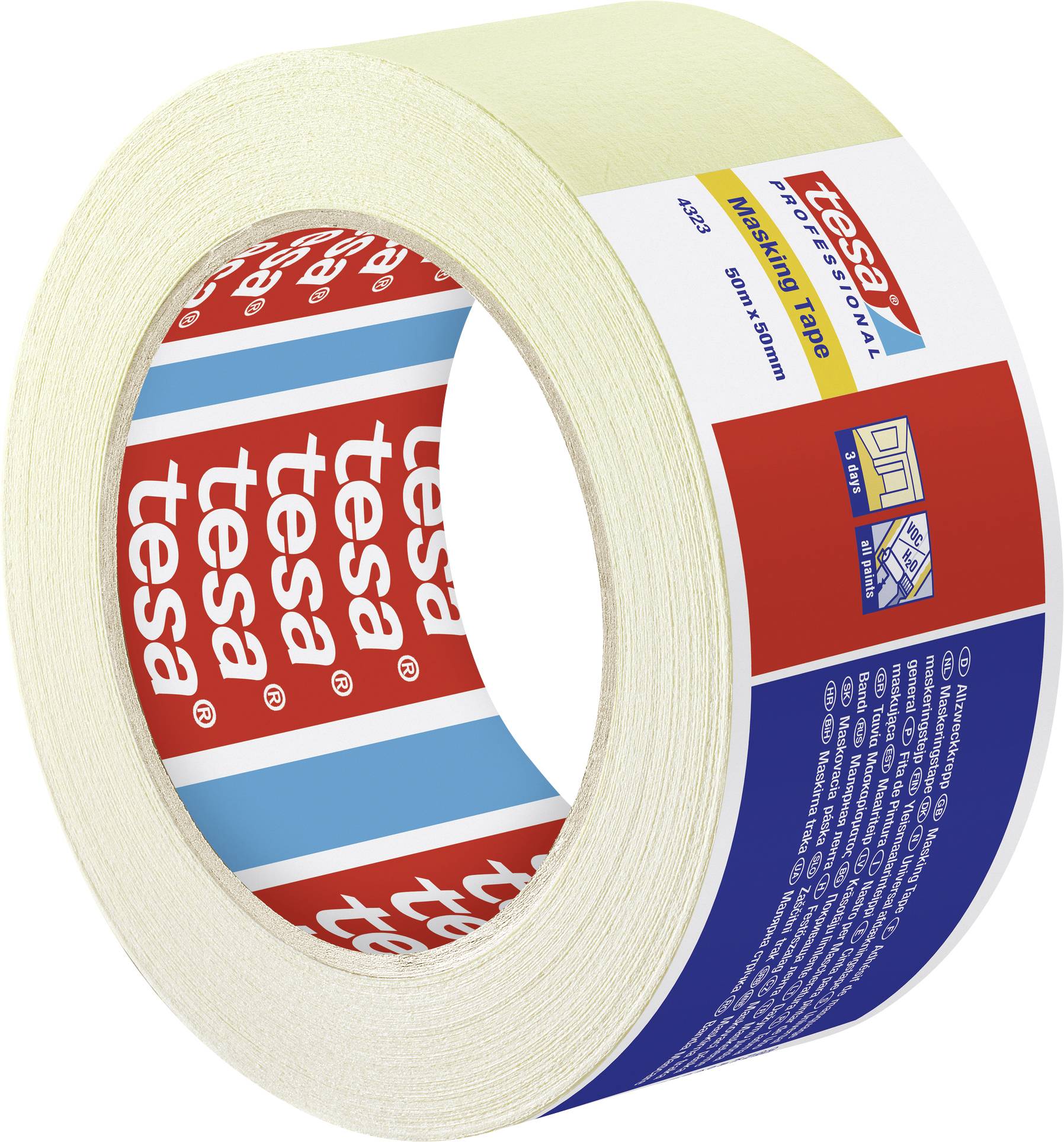 Tesa STANDARD 04323-00044-00 Kreppband tesakrepp® Beige (L x B) 50m x 50mm 1St.