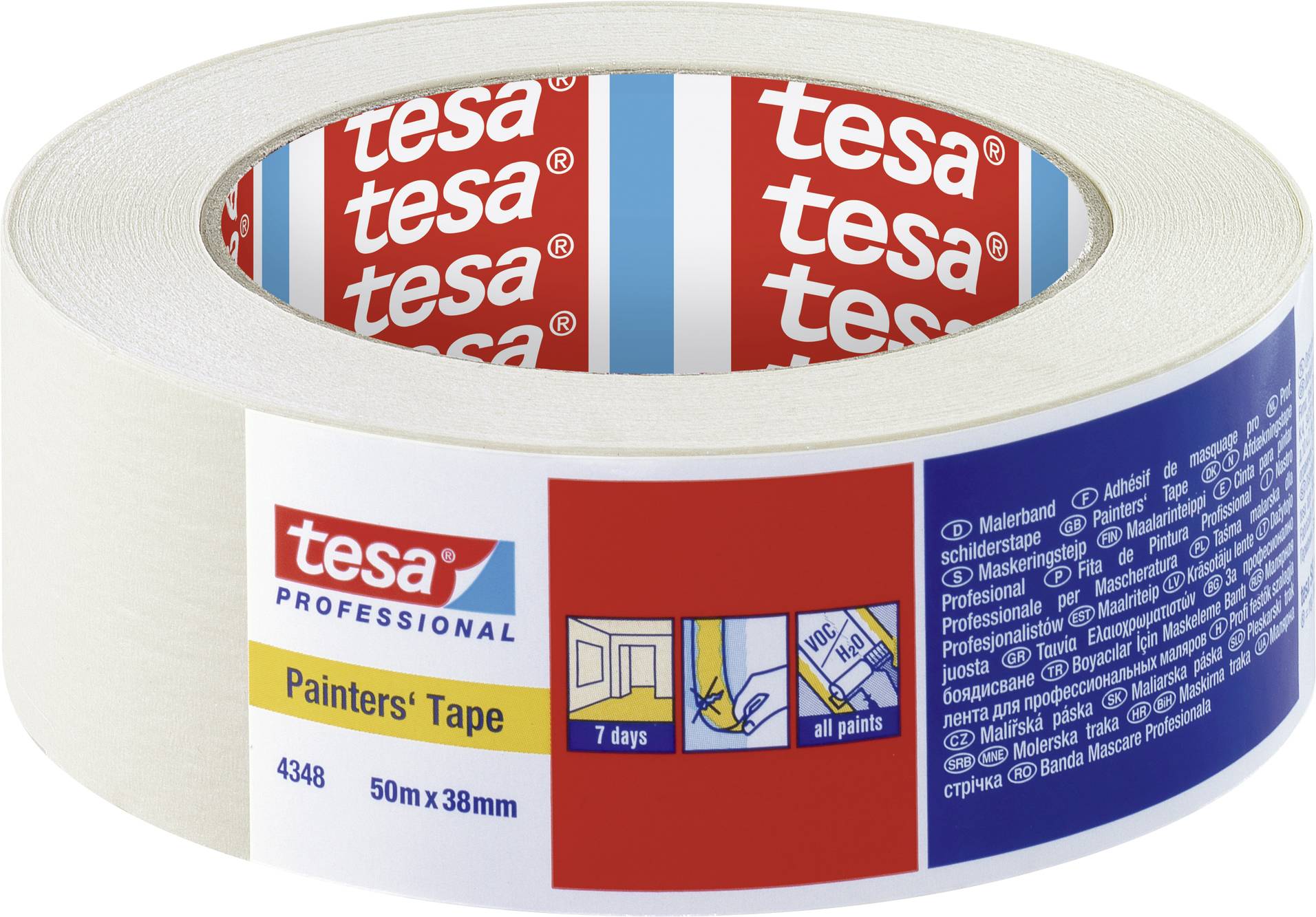 Tesa STANDARD 04348-00018-03 Kreppband tesakrepp® Beige (L x B) 50m x 38mm