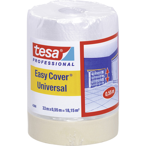 Tesa 04368-00012-03 Abdeckfolie Easy Cover® Hellbraun (L x B) 33m x 55cm 1St.