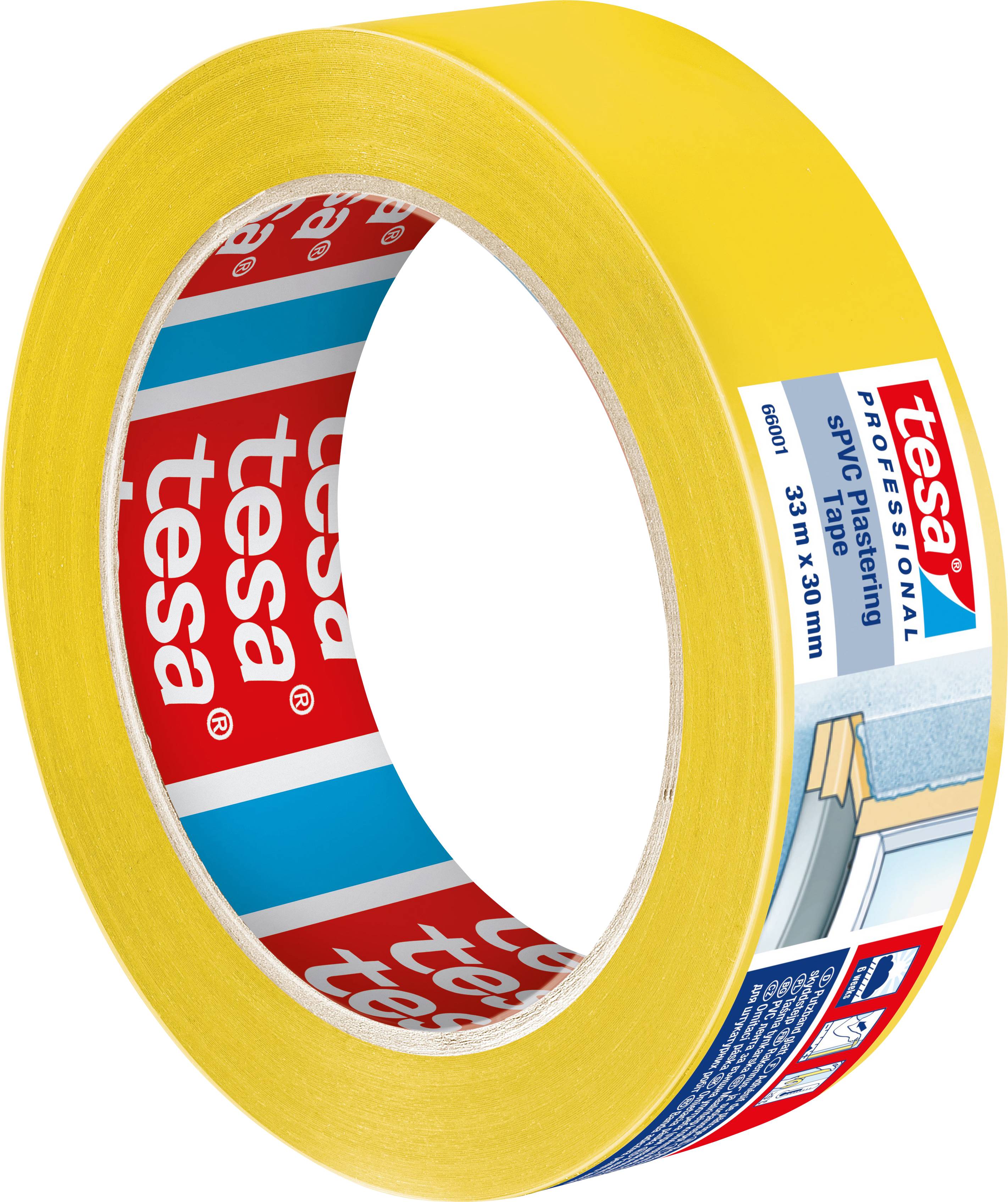 Tesa SPVC 66001-00000-00 Putzband tesa® Professional Gelb (L x B) 33m x 30mm