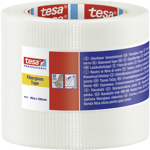 Tesa 60101-00003-00 Gewebeklebeband tesa® Professional Weiß (L x B) 45m x 10cm 1St.