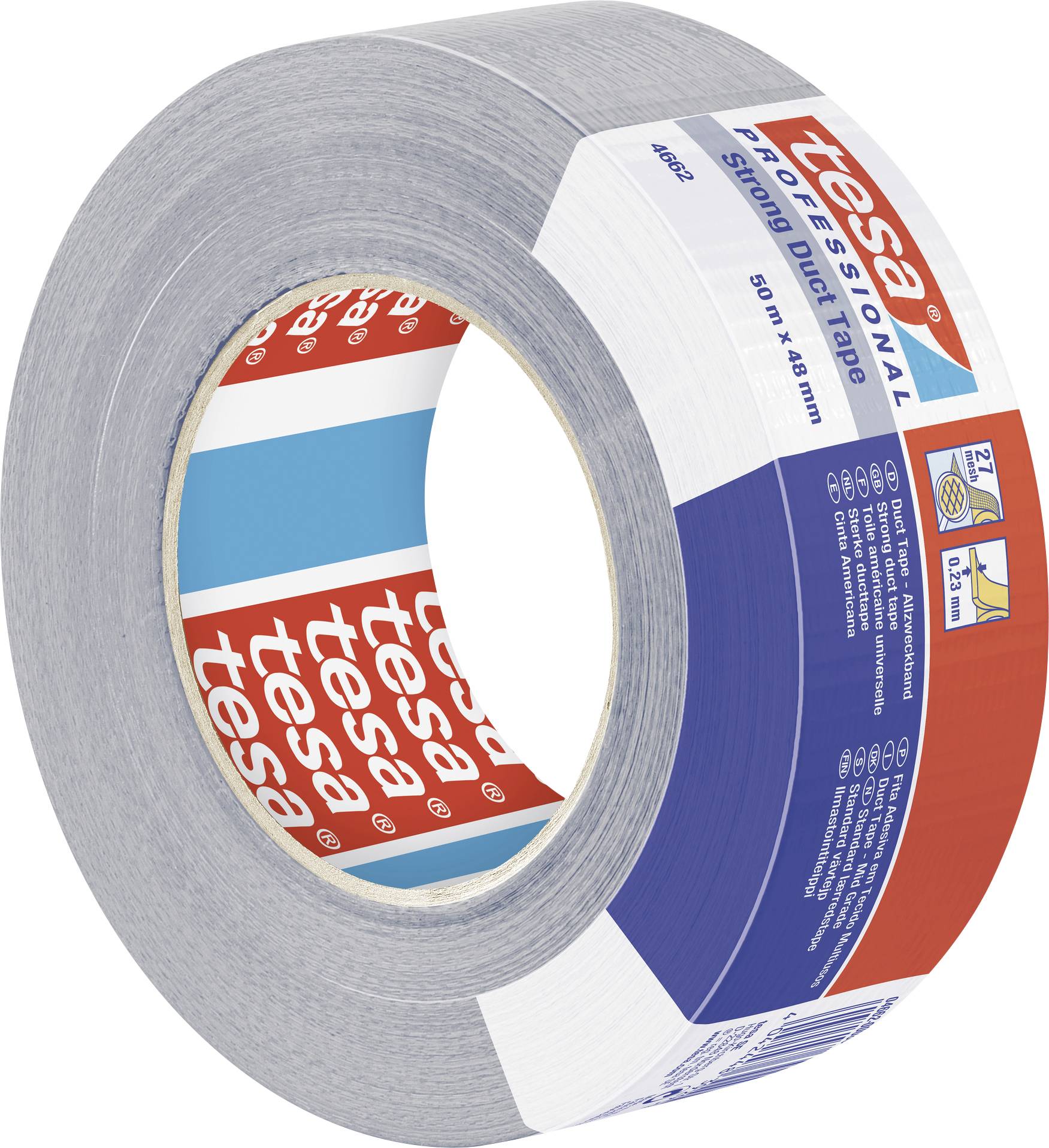 tesa STRONG 04662-00086-02 Gewebeklebeband tesa® Professional Silber (L x B) 50 m x 48 mm 1 St.