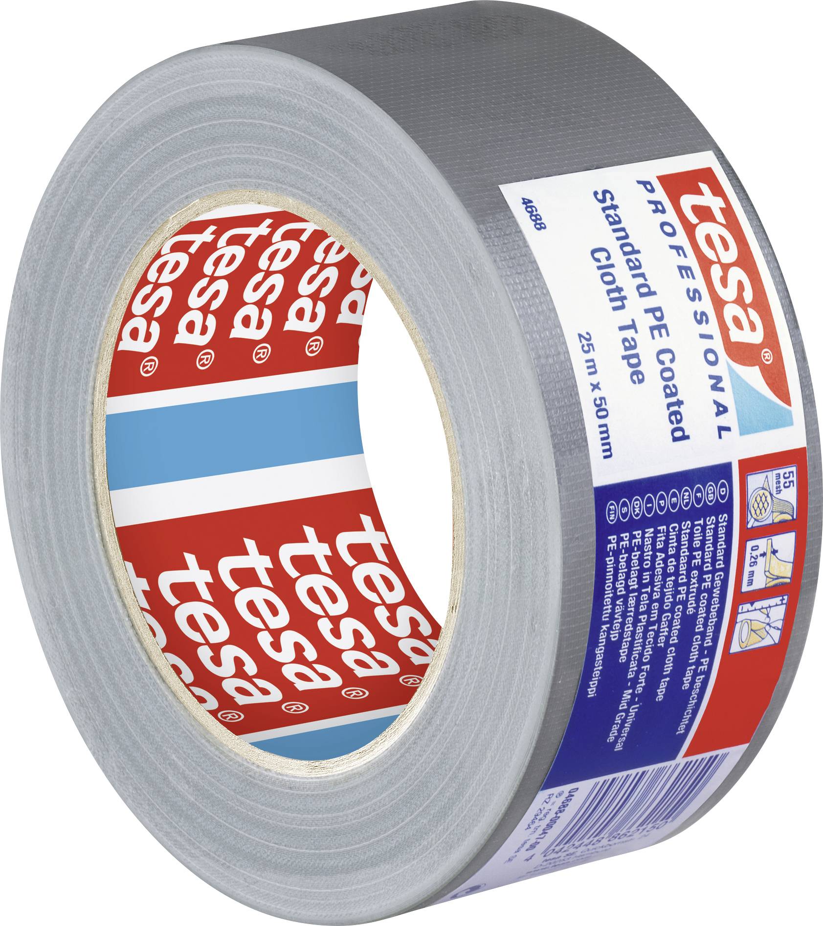 Tesa 04688-00047-00 Reparaturband tesa® Professional Silber (L x B) 25m x 50mm 1St.
