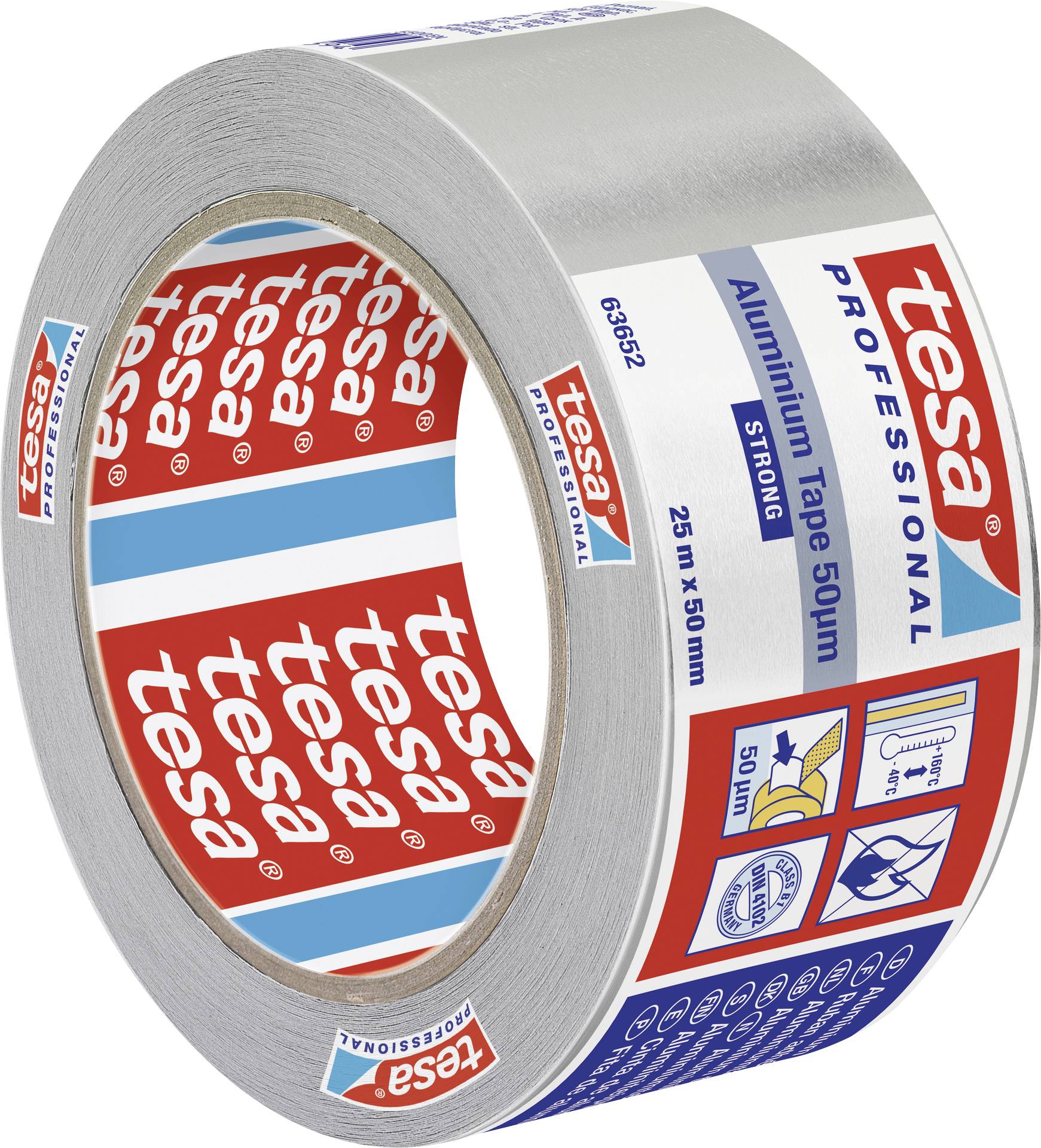 Tesa STRONG 63652-00001-00 Aluminium-Klebeband Silber (L x B) 25m x 50mm 1St.