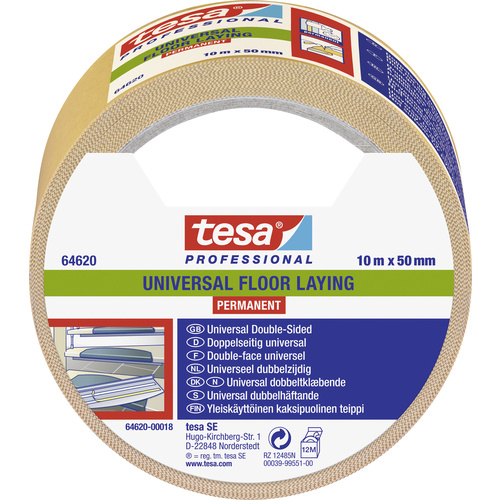 Tesa UNIVERSAL PERMANENT 64620-00018-11 Verlegeband tesa® Professional Weiß (L x B) 10 m x 50 mm 1