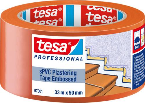 Tesa SPVC EMBOSSED 67001-00003-00 Putzband tesa® Professional Orange (L x B) 33m x 50mm 1St.