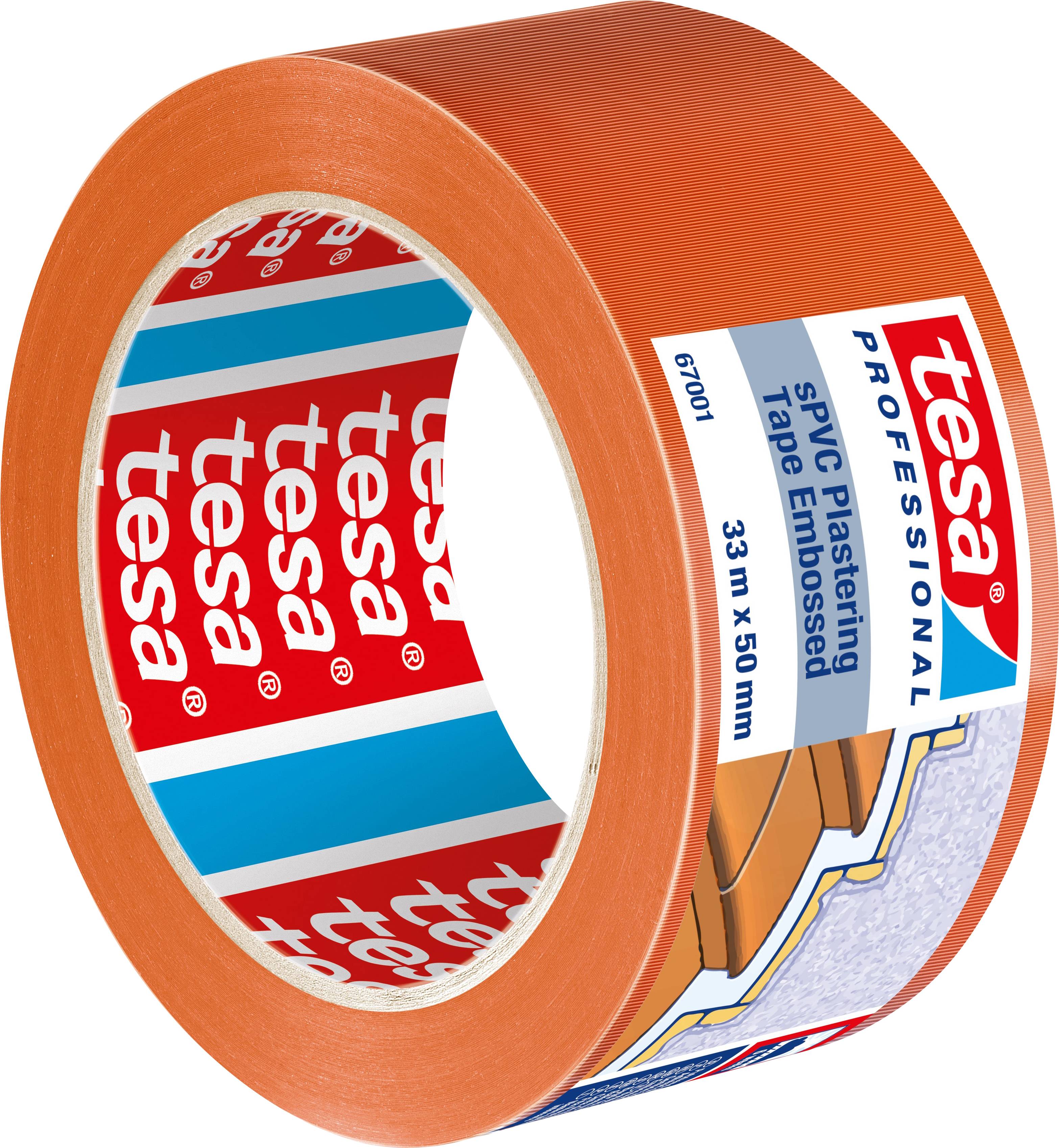 Tesa SPVC EMBOSSED 67001-00003-00 Putzband tesa® Professional Orange (L x B) 33m x 50mm 1St.