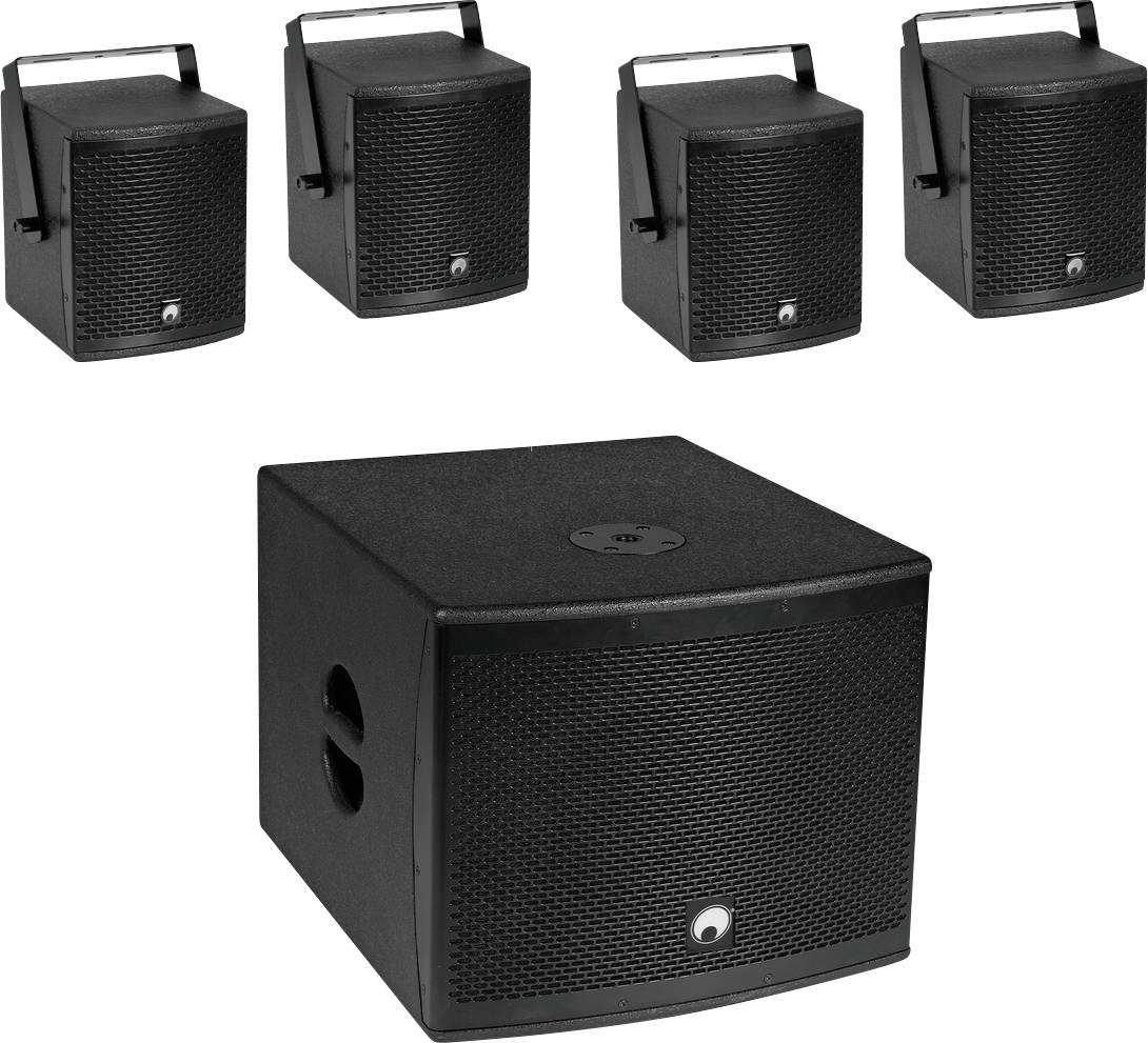 Omnitronic Molly-12A+Molly-6 Aktives PA-Lautsprecher-Set inkl. Subwoofer, Bluetooth