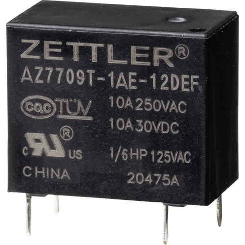 Zettler Electronics AZ7709T-1AE-12DEF Powerrelais 12 V/DC 10A