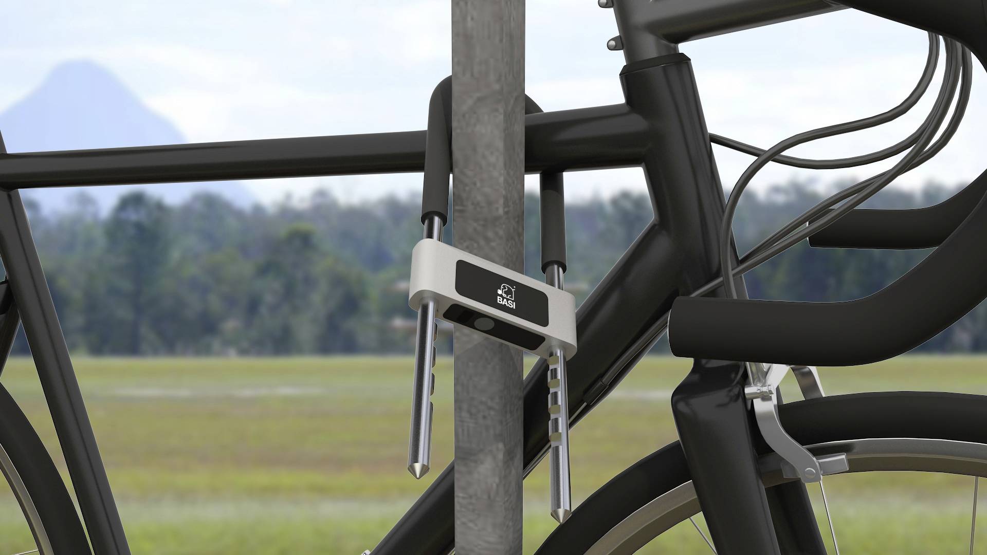 Basi 6990-0307 Vorhängeschloss 120mm Fingerabdruckschloss