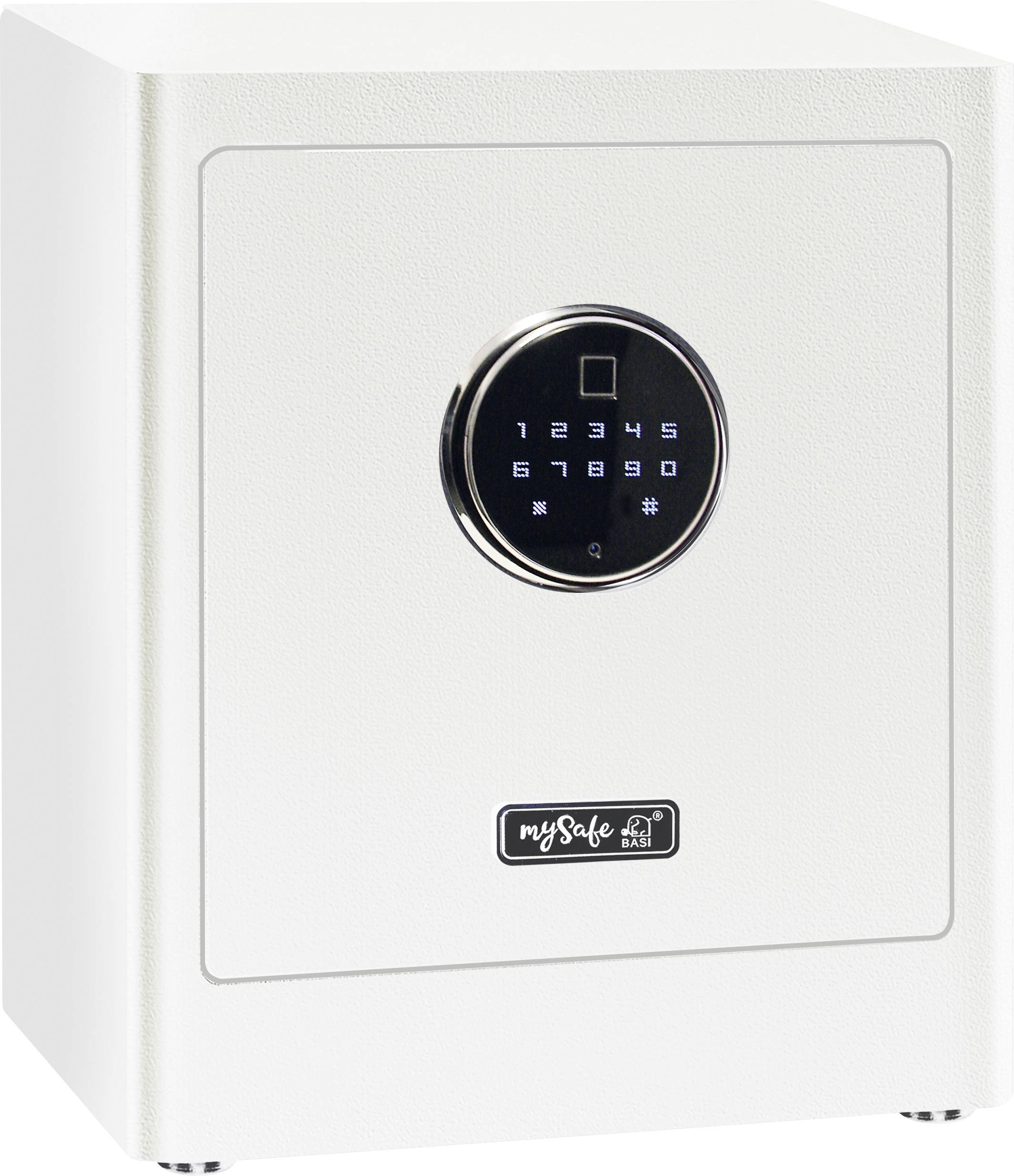 Basi 2020-0000-WEISS mySafe Premium 350 Möbeltresor Zahlenschloss, Fingerabdruckschloss Weiß