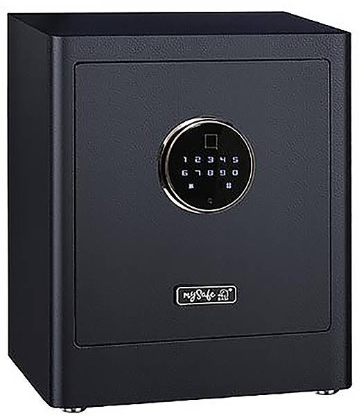 Basi 2020-0000-1100 mySafe Premium 350 Möbeltresor Zahlenschloss, Fingerabdruckschloss Schwarz