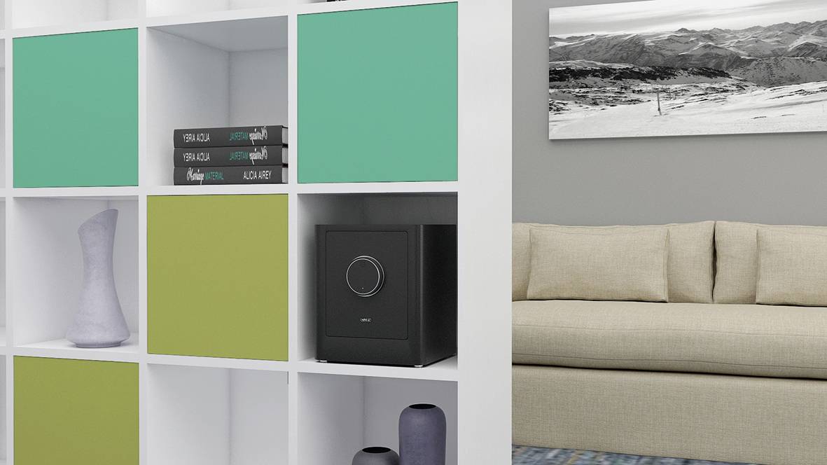 Basi 2020-0000-1100 mySafe Premium 350 Möbeltresor Zahlenschloss, Fingerabdruckschloss Schwarz