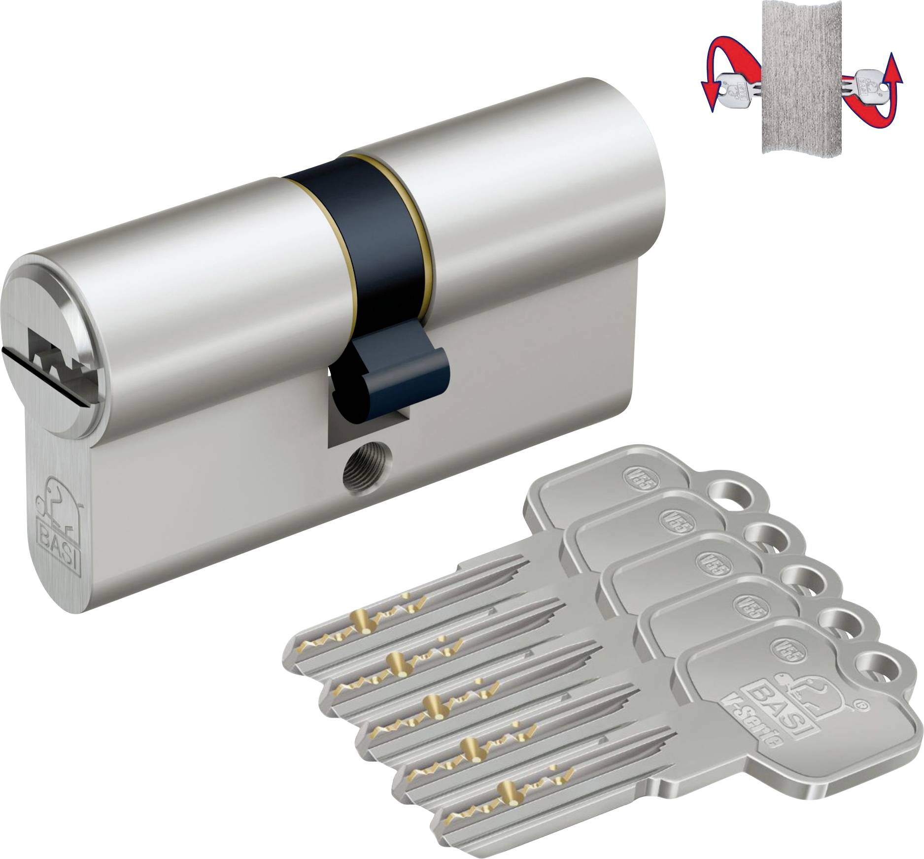 Basi VB5201-1030-0020 Profil-Doppelzylinder 40 / 60mm