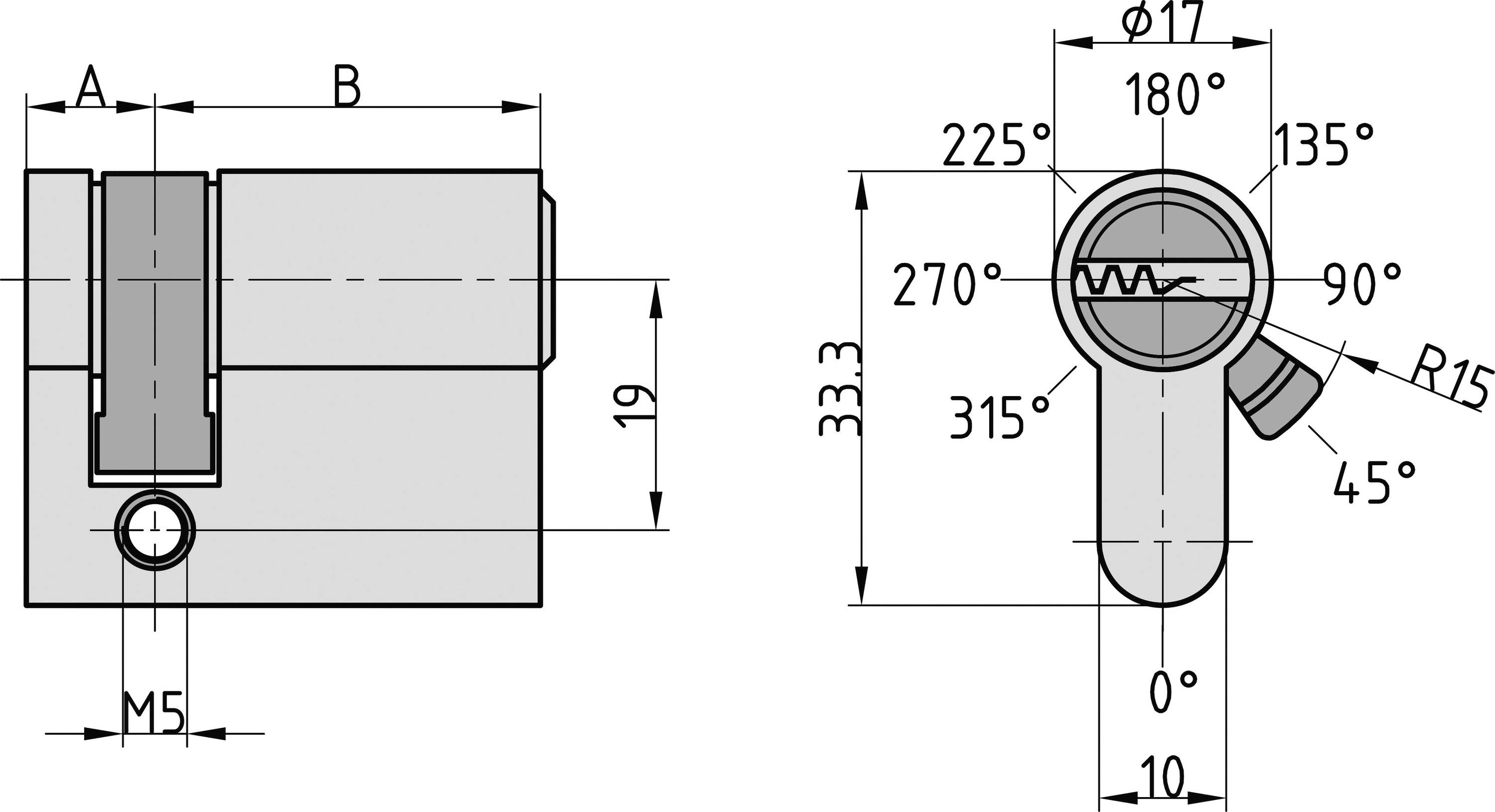 Basi VB5020-0000 Profilhalbzylinder 10 / 30mm
