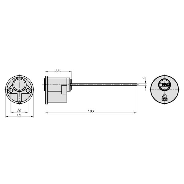 Basi VB5041-0000-0020 Außenzylinder