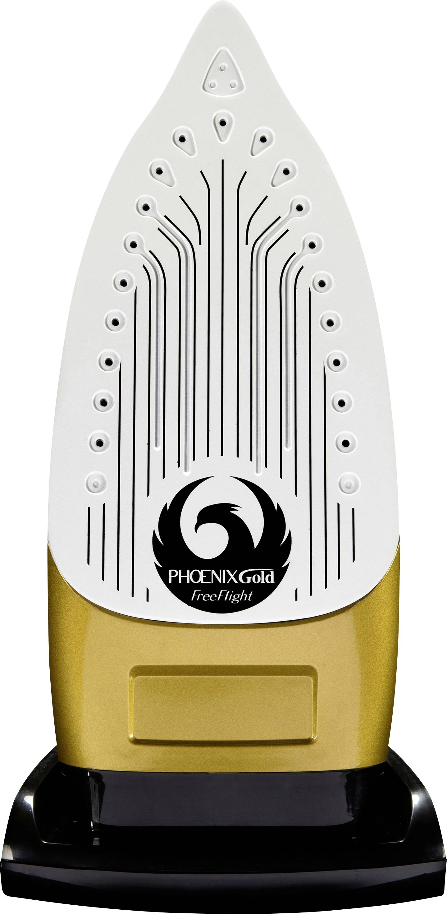 MediaShop Phoenix Gold® Free Flight Dampfbügeleisen Gold, Schwarz 2400 W